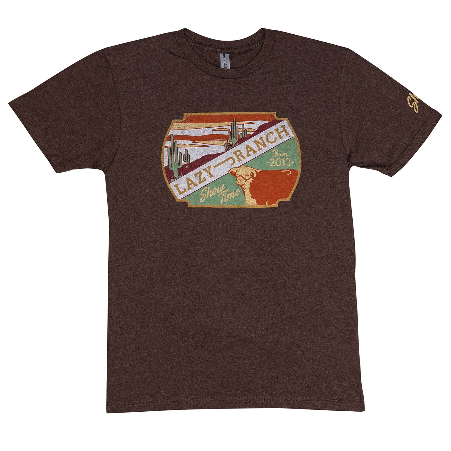 Lazy J Ranch Desert Showtime Short Sleeve Brown T-Shirt-