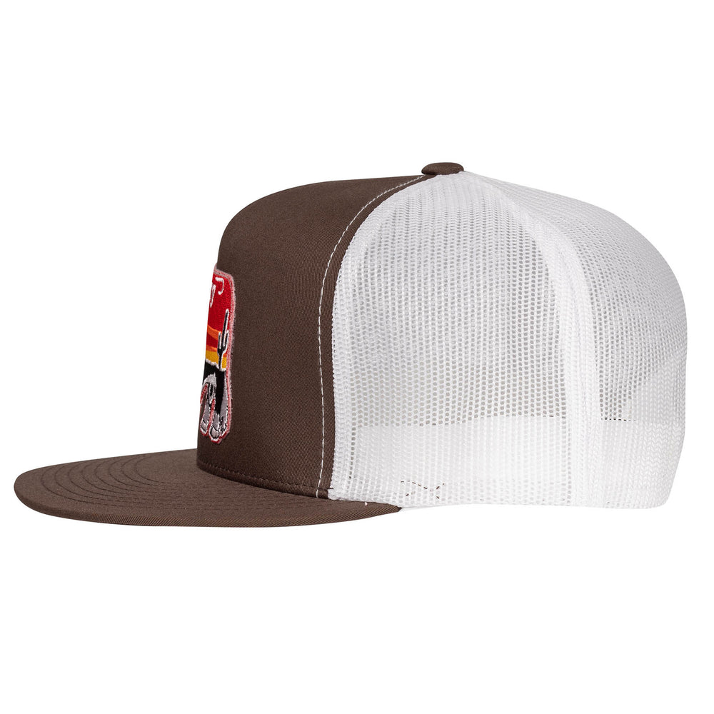 
                      
                        Lazy J Ranch Brown & White Sunrise Bull Classic Five Panel Trucker Hat-High Profile-BRNWHT4LSUN
                      
                    