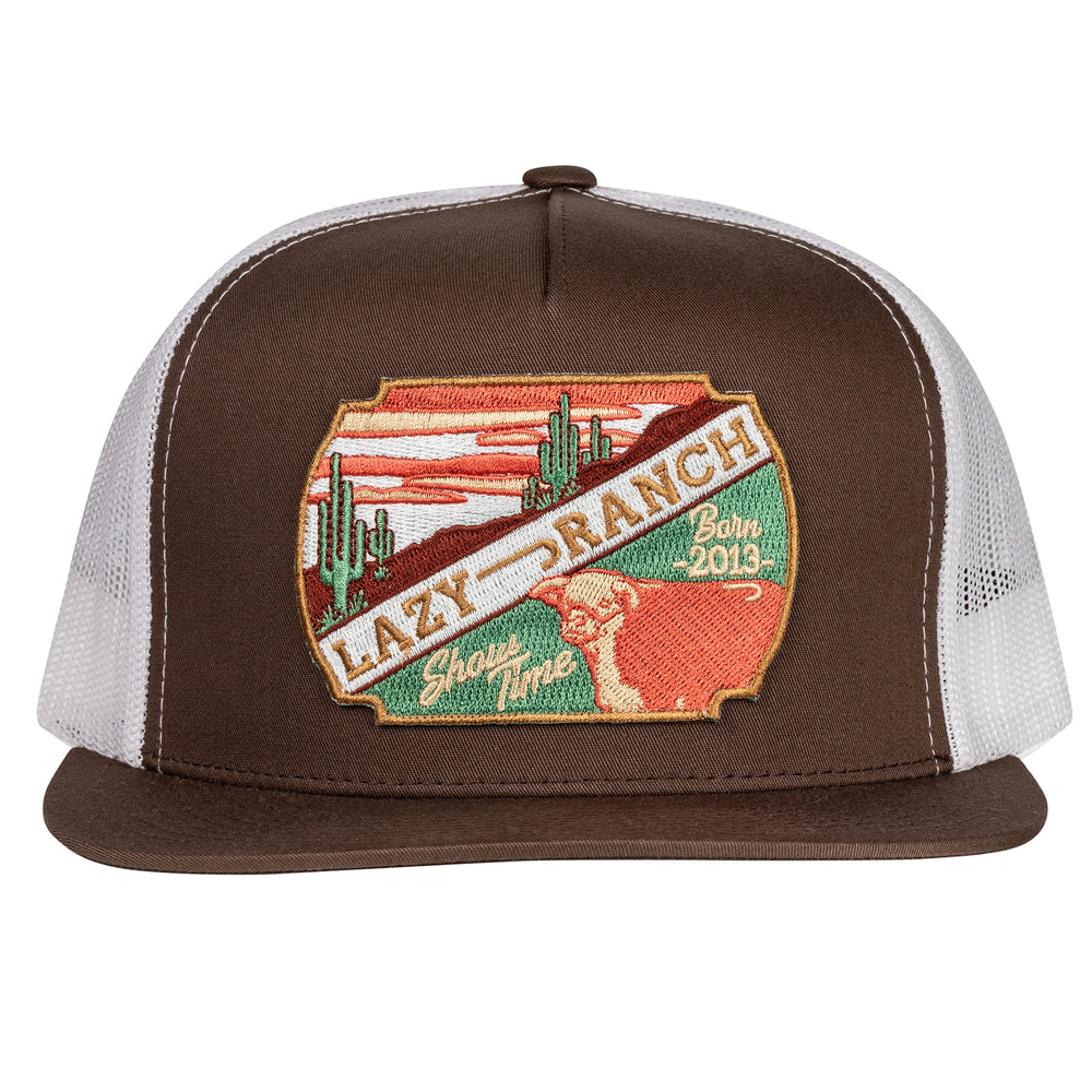 
                      
                        Lazy J Ranch Brown & White Desert Show Time Classic Five Panel Trucker Hat
                      
                    