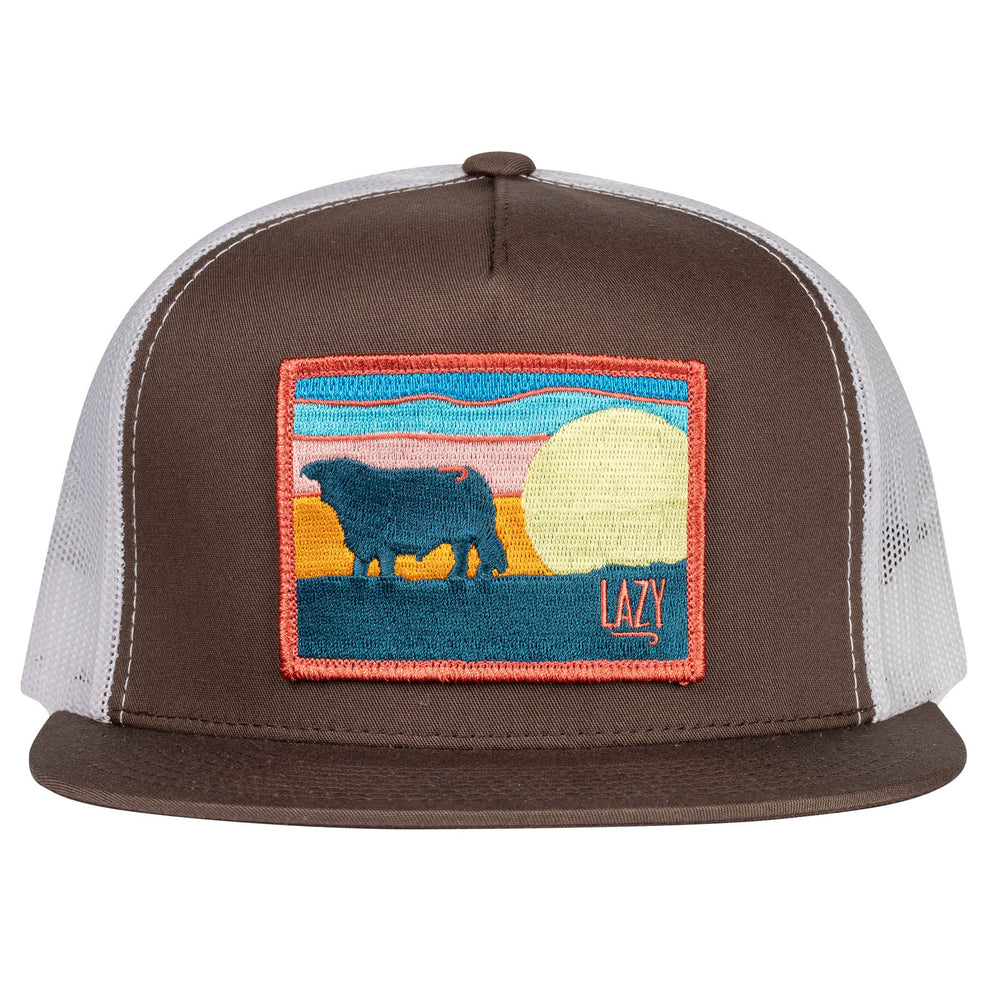 
                      
                        Lazy J Ranch Brown & White Hereford Sky Classic Five Panel Trucker Hat
                      
                    