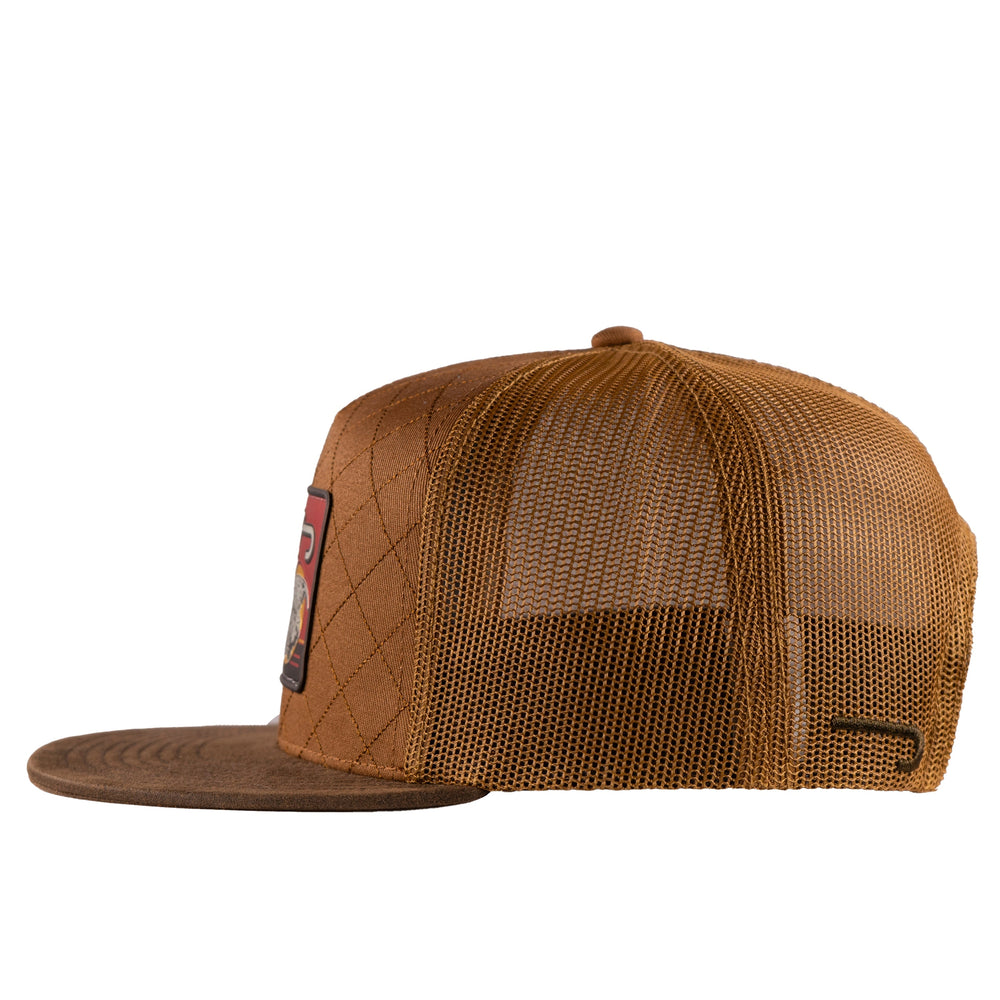 
                  
                    Lazy J Ranch Brown & Dark Brown Quilted Hard Day Classic Five Panel Trucker Hat-Lazy J Ranch Wear
                  
                