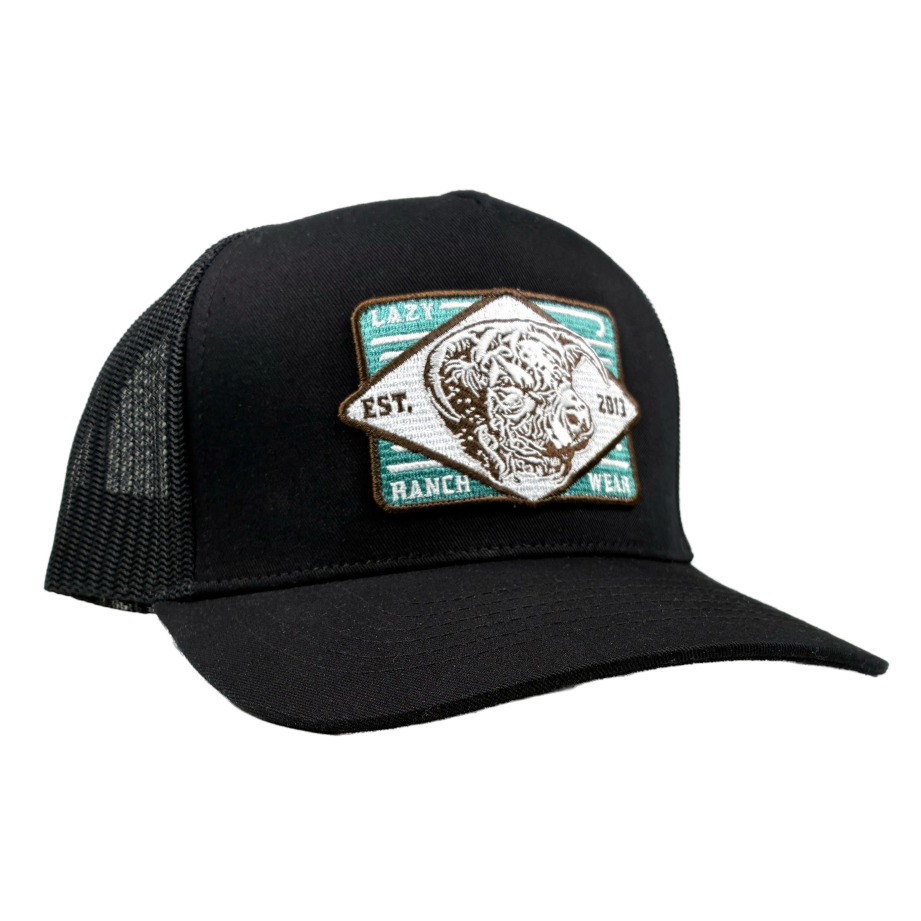 Black Iron Horn — Classic Five Panel Trucker Hat-