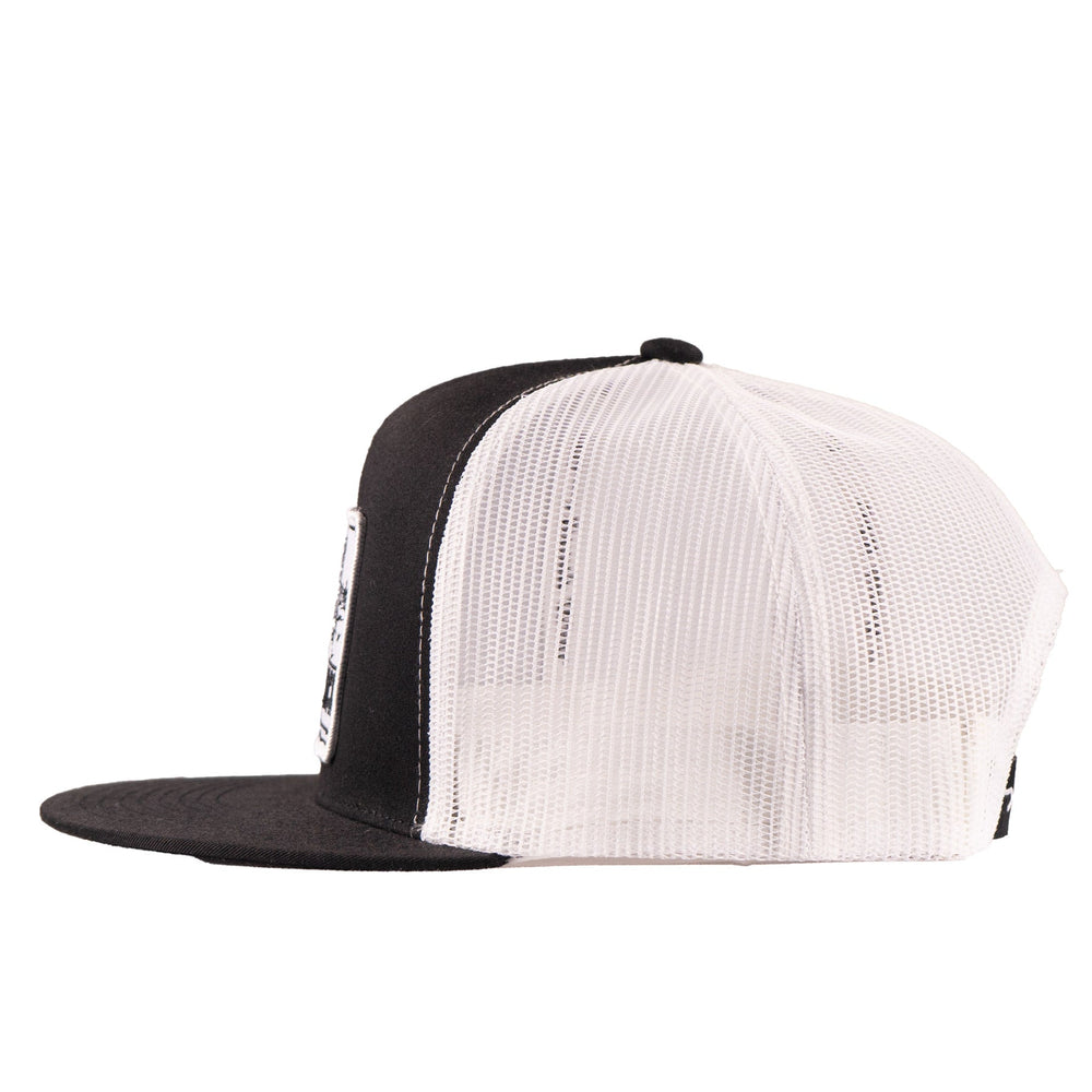 
                  
                    Lazy J Ranch Black & White Bull Trap Classic Five Panel Trucker Hat-Lazy J Ranch Wear
                  
                