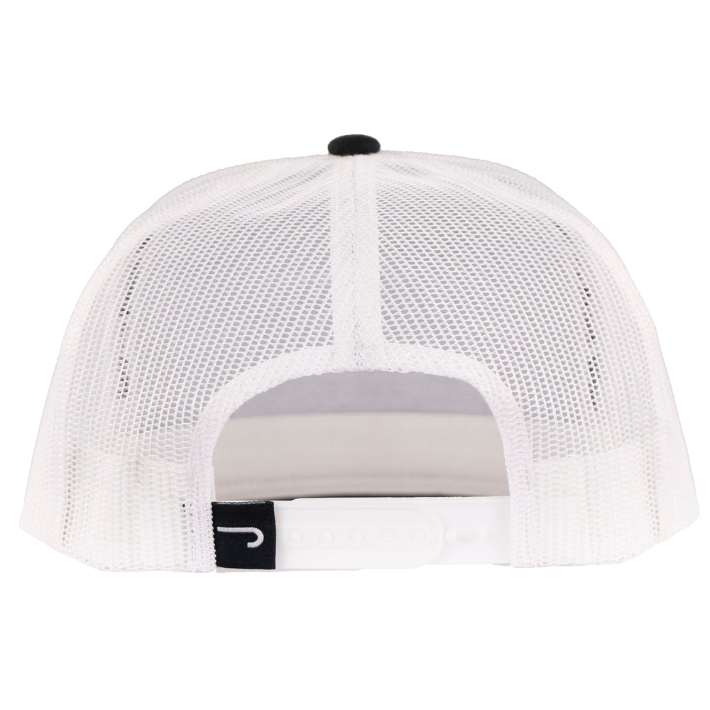 
                      
                        Lazy J Ranch Black & White Bull Trap Classic Five Panel Trucker Hat-High Profile-BLKWHT4-BT-WHT
                      
                    