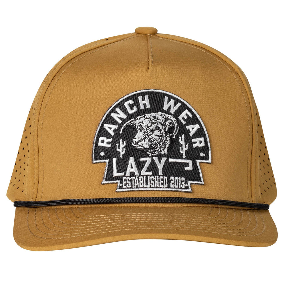 
                  
                    Lazy J Ranch Mustard Black Arrowhead Performance Rope Trucker Hat-Lazy J Ranch Wear
                  
                