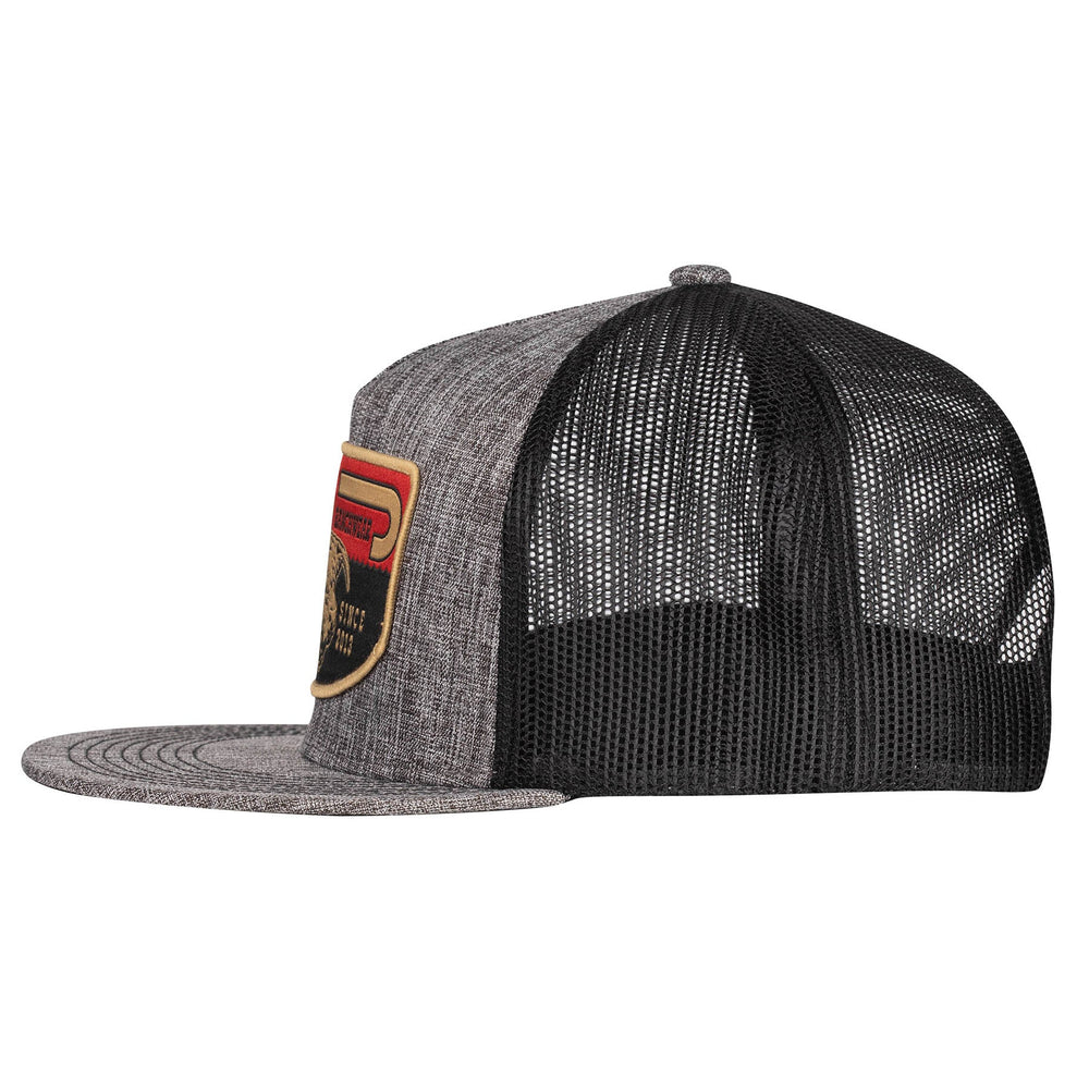 
                  
                    Lazy J Ranch Heather Grey & Black America's Best Banner Classic Five Panel Trucker Hat-Lazy J Ranch Wear
                  
                