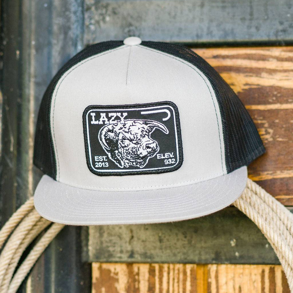 
                  
                    Lazy J Ranch Silver Grey & Black Elevation Classic Five Panel Trucker Hat-Lazy J Ranch Wear
                  
                