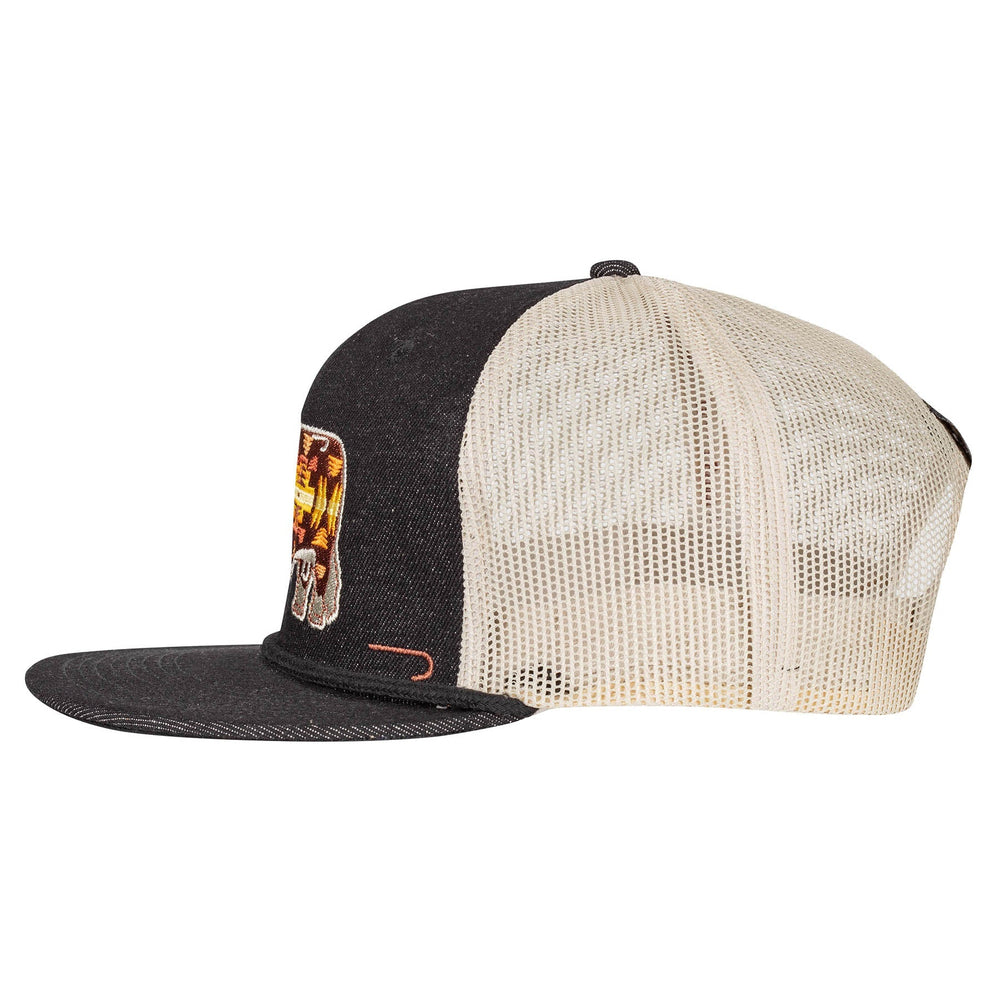
                  
                    Lazy J Ranch Denim & White Apache Hereford Bull Classic Rope Trucker Hat-Lazy J Ranch Wear
                  
                