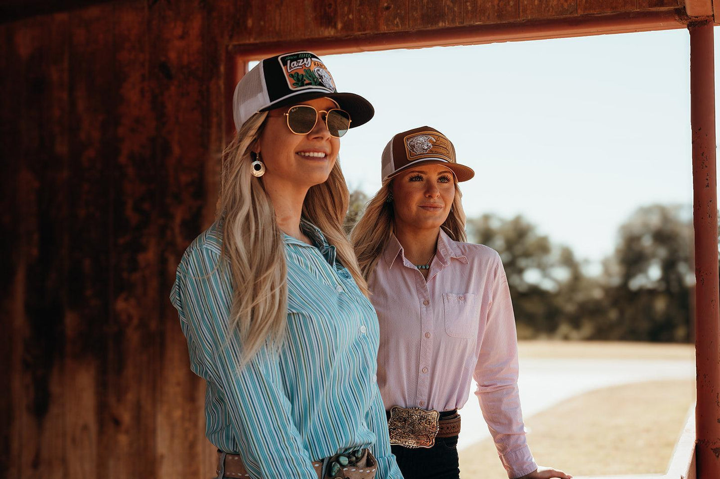 Lazy J Ranch Brown & White Del Rio Classic Rope Trucker Hat-Lazy J Ranch Wear