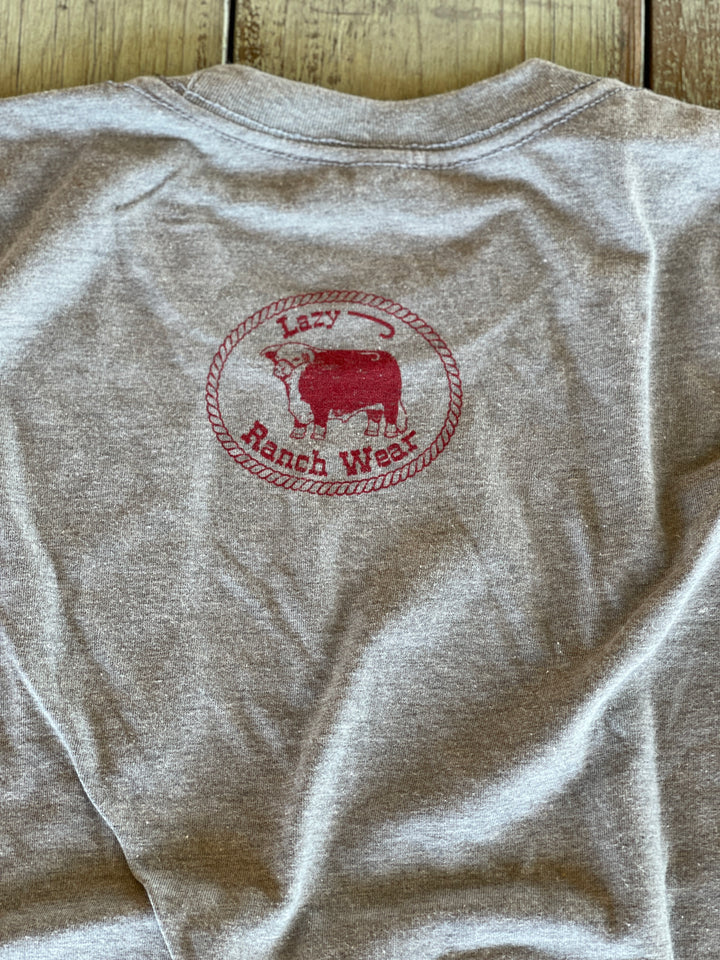 Lazy J Ranch Wear Santa Fe T-Shirt - LIght Grey