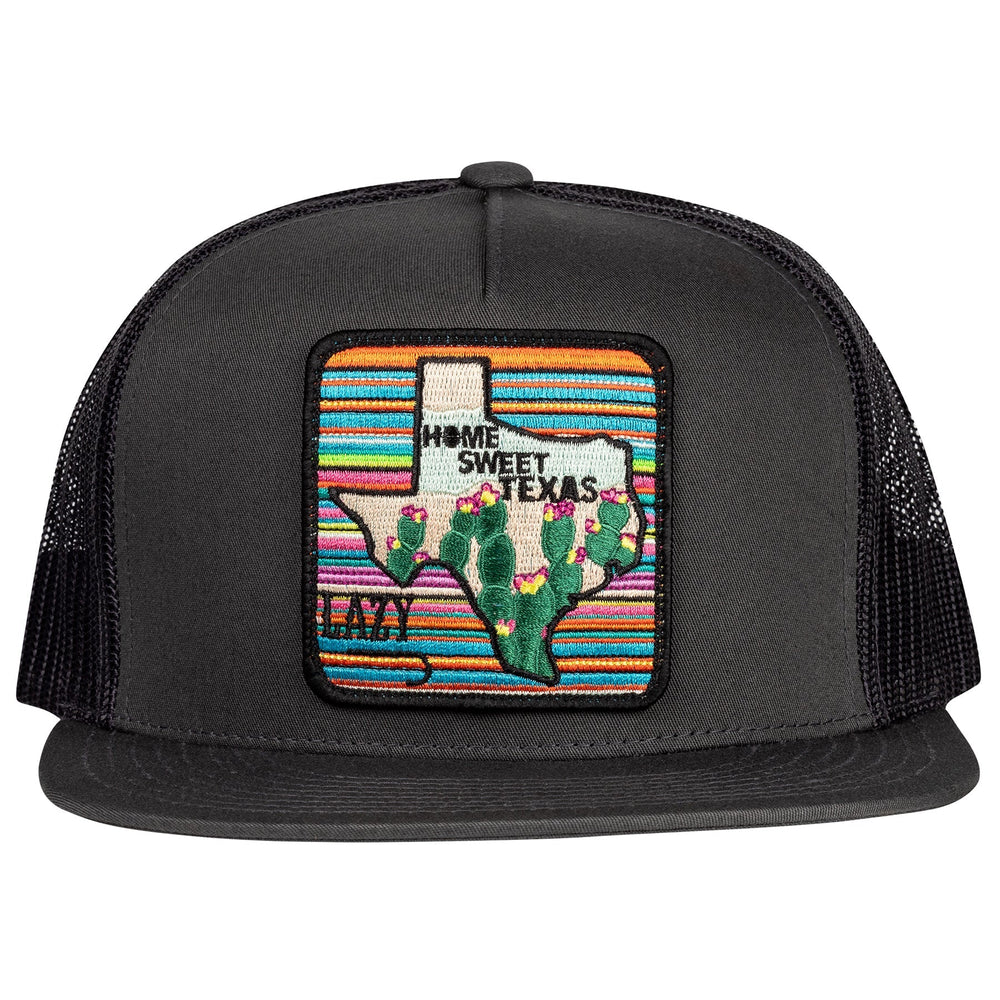 
                  
                    Lazy J Ranch Charcoal Grey & Black Home Sweet Texas Classic Five Panel Trucker Hat-Lazy J Ranch Wear
                  
                