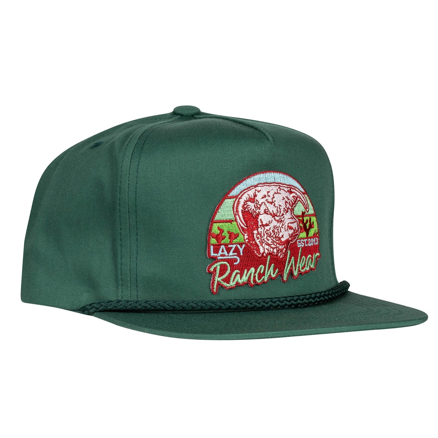 Lazy J Ranch Green Prickly Pear Classic Rope Trucker Hat-Lazy J Ranch Wear