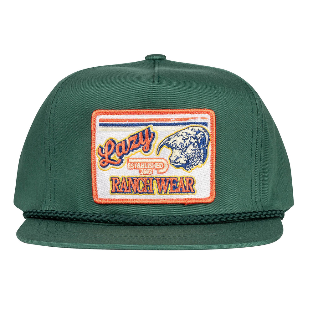 
                      
                        Lazy J Ranch Green Retro Hereford Ranch Old School Rope Trucker Hat-High Profile-GREENROPERETRO
                      
                    