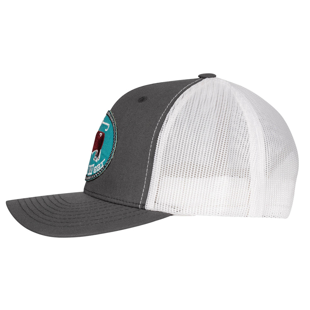 
                  
                    Lazy J Ranch Charcoal Grey & White Original Buckle Mid Profile Trucker Hat-GREYWHITE3J
                  
                