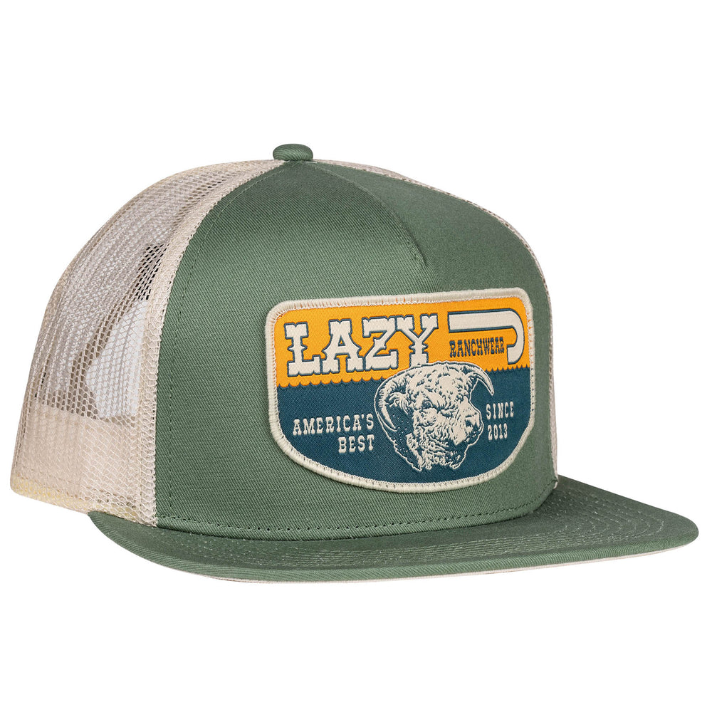 Lazy J Ranch Green & Stone America's Best Banner Classic Five Panel Trucker Hat