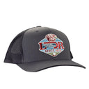 Lazy J Ranch Grey Mid Profile Trucker Hat - Multiple Patches-GRYGRY1-CQ