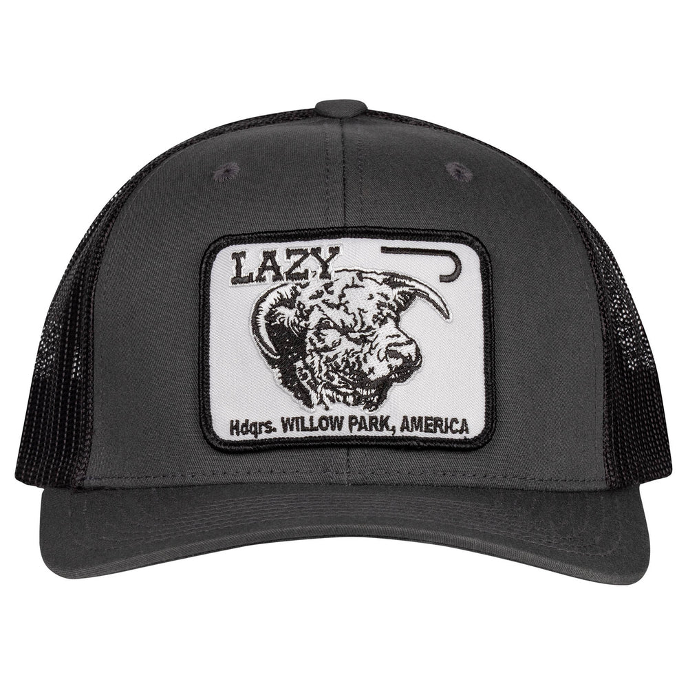 
                      
                        Lazy J Ranch Grey Cattle Headquarters Mid Profile Trucker Hat
                      
                    