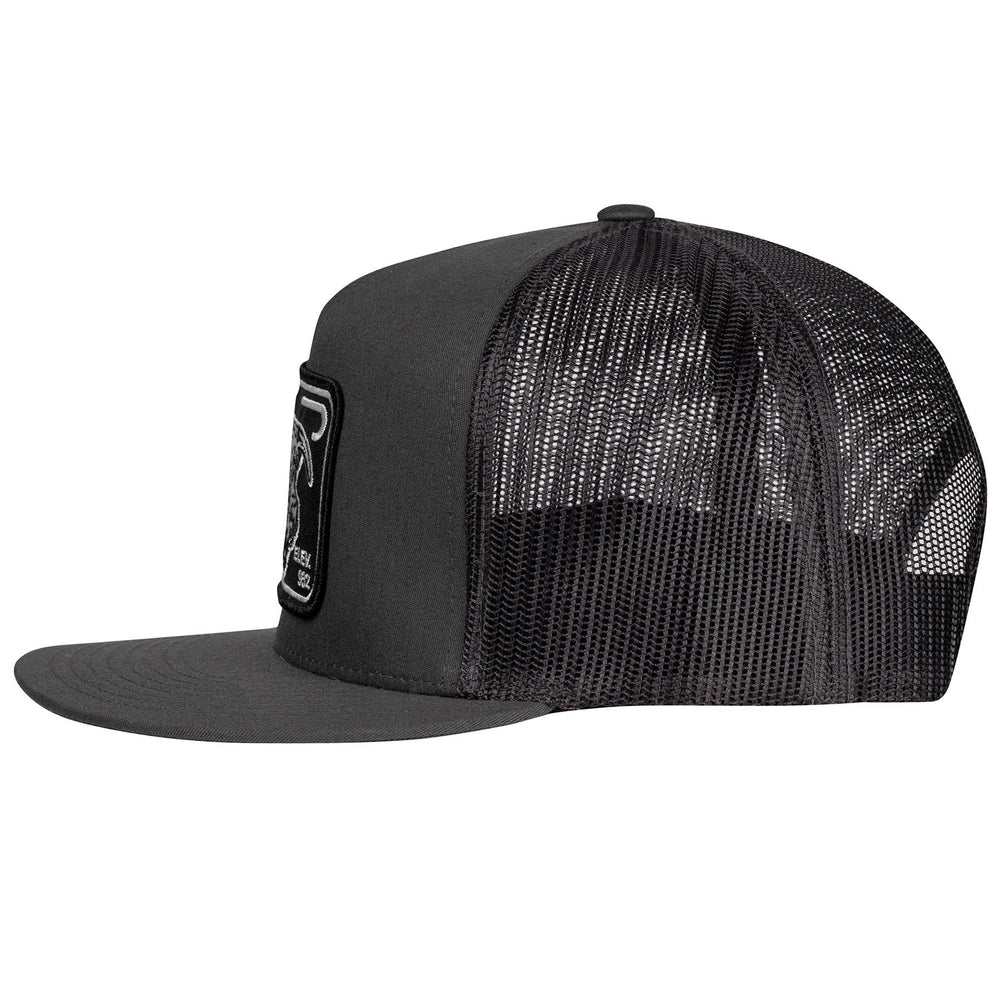 
                  
                    Lazy J Ranch Charcoal Grey Black Elevation Hereford Classic Five Panel Trucker Hat-Lazy J Ranch Wear
                  
                