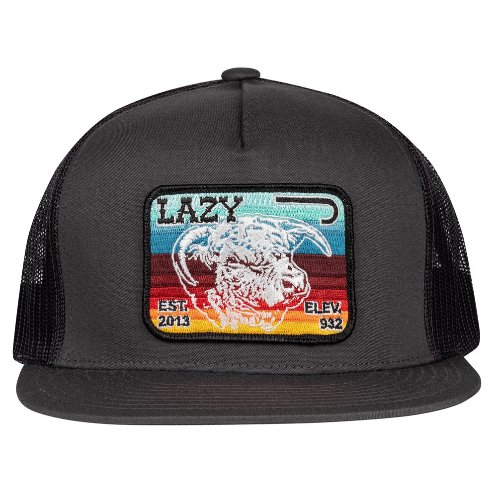 
                  
                    Lazy J Ranch Charcoal Grey Serape Elevation Classic Five Panel Trucker Hat-Lazy J Ranch Wear
                  
                