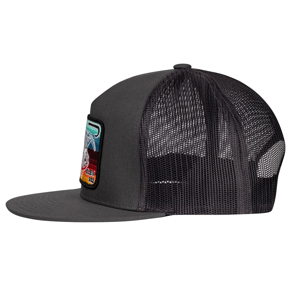 
                      
                        Lazy J Ranch Dark Grey Serape Elevation Classic Five Panel Trucker Hat
                      
                    