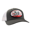 Lazy J Ranch Grey & White Mid Profile Trucker Hat - Multiple Patches-GRYWHT1-1776