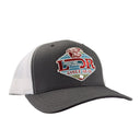 Lazy J Ranch Grey & White Mid Profile Trucker Hat - Multiple Patches-GRYWHT1-CQ