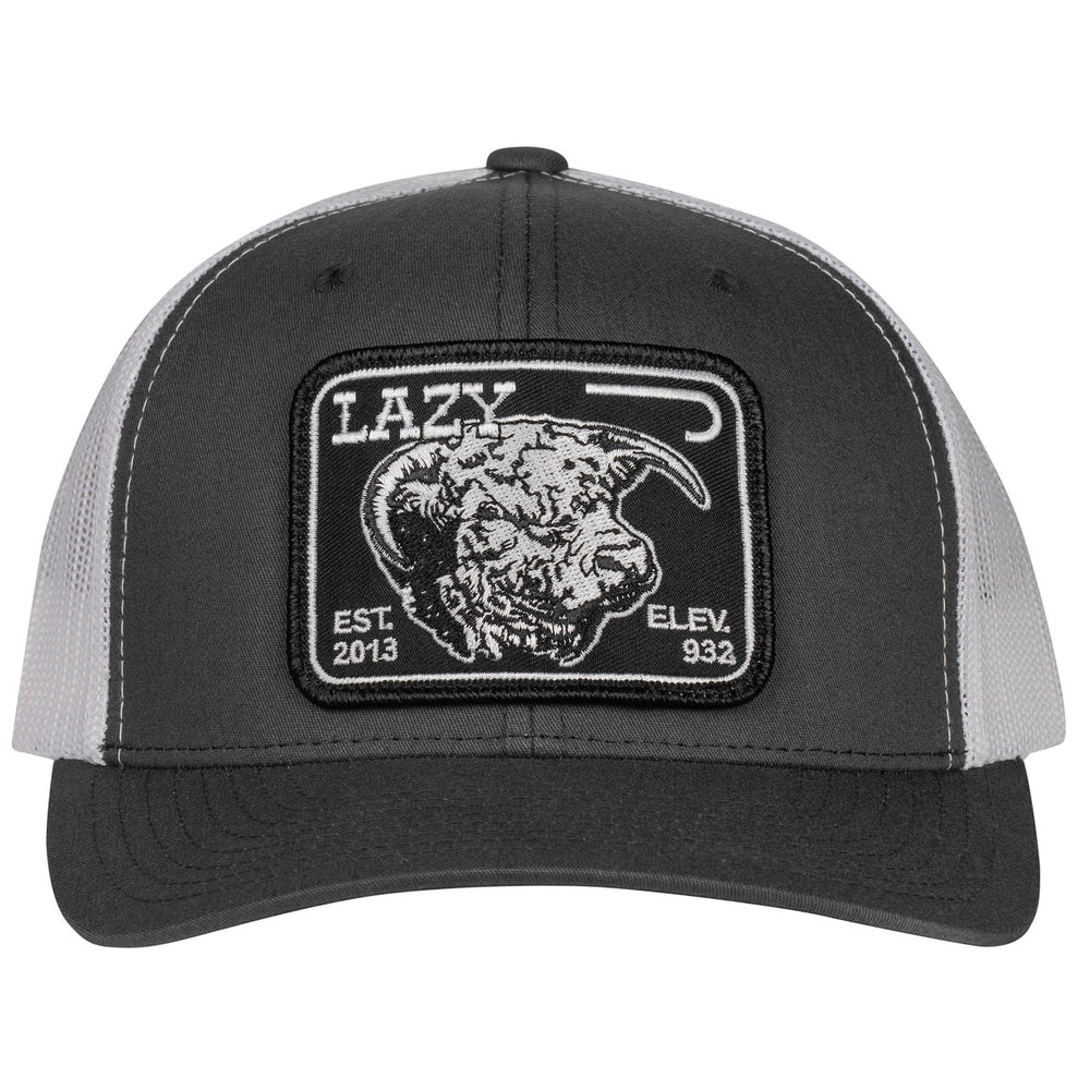 
                      
                        Lazy J Ranch Dark Grey & White Black Elevation Mid Profile Trucker Hat-Mid Profile-GRYWHT3ELEV
                      
                    