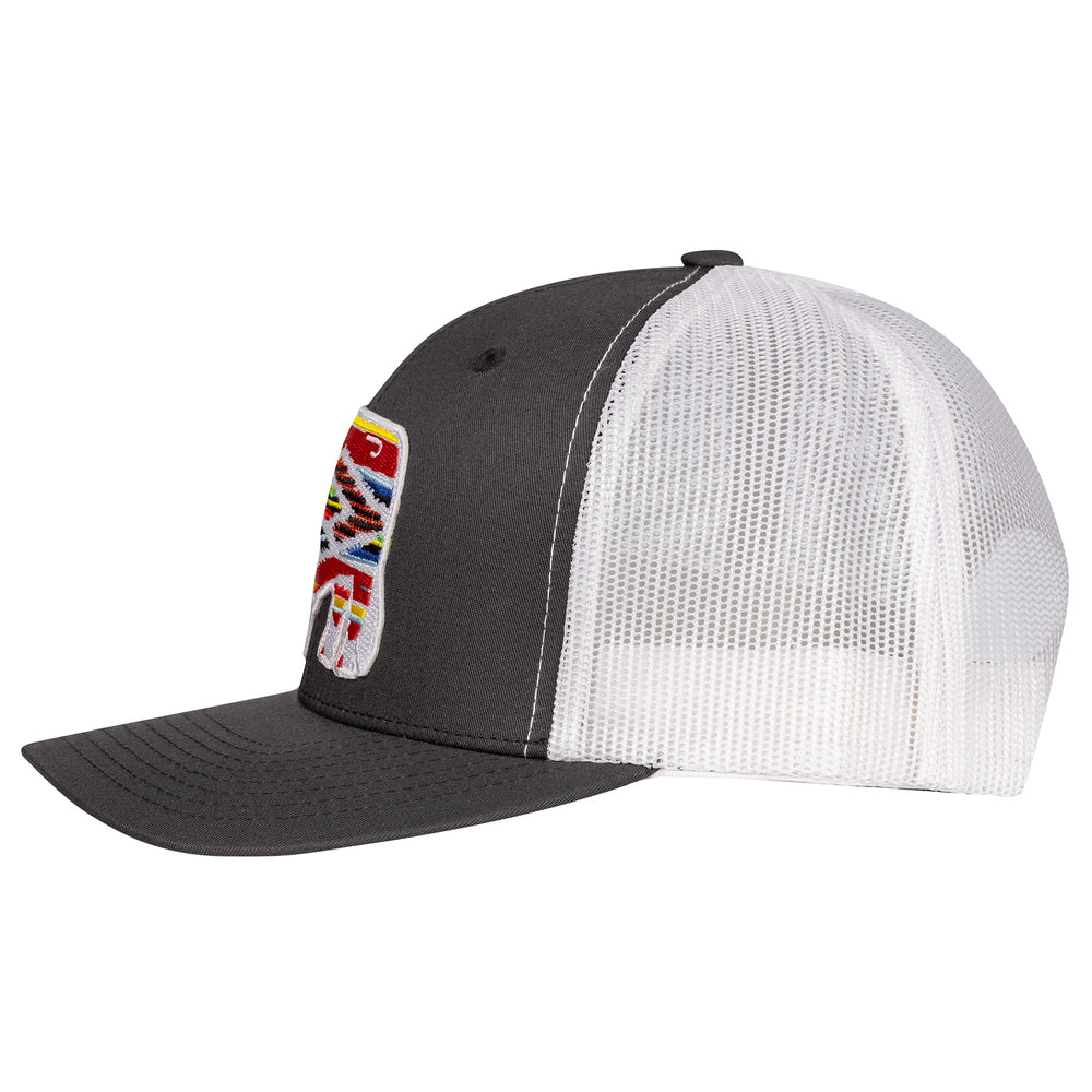 
                      
                        Lazy J Ranch Dark Grey & White Serape Bull Mid Profile Trucker Hat-Mid Profile-GRYWHT3SER
                      
                    