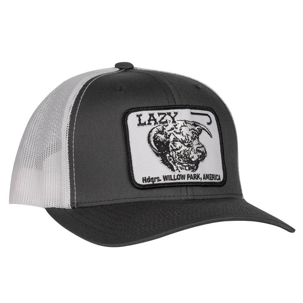 
                      
                        Lazy J Ranch Grey & White Cattle Headquarters Mid Profile Trucker Hat
                      
                    