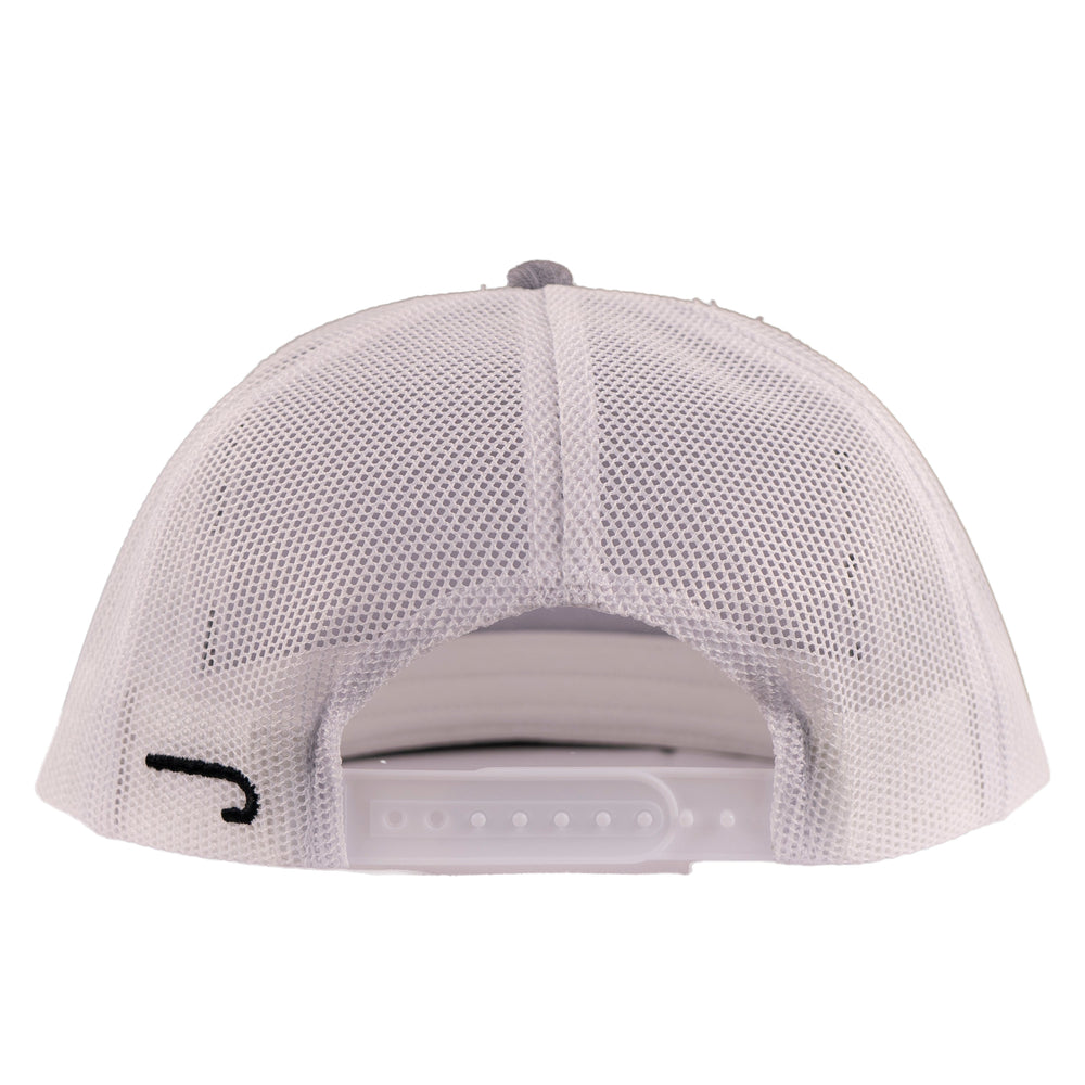 
                  
                    Lazy J Ranch Heather Grey & White Red Producer Classic Rope Trucker Hat-Lazy J Ranch Wear
                  
                