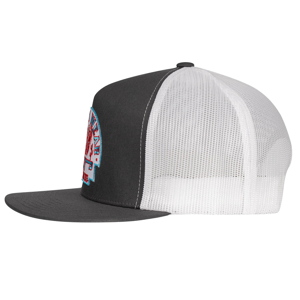 
                  
                    Lazy J Ranch Dark Grey & White Turquoise Arrowhead Classic Five Panel Trucker Hat-GRYWHT4AH
                  
                