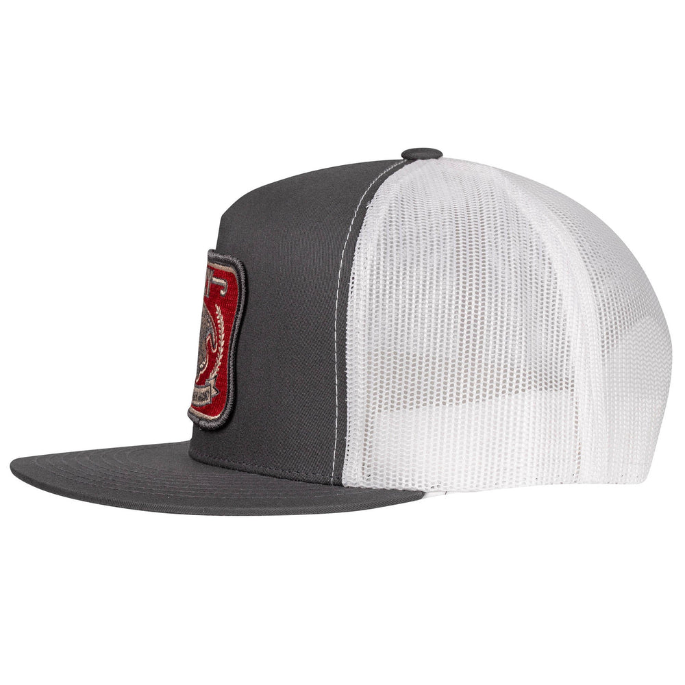 
                  
                    Lazy J Ranch Charcoal Grey & White Red America's Best Brand Classic Five Panel Trucker Hat-Lazy J Ranch Wear
                  
                