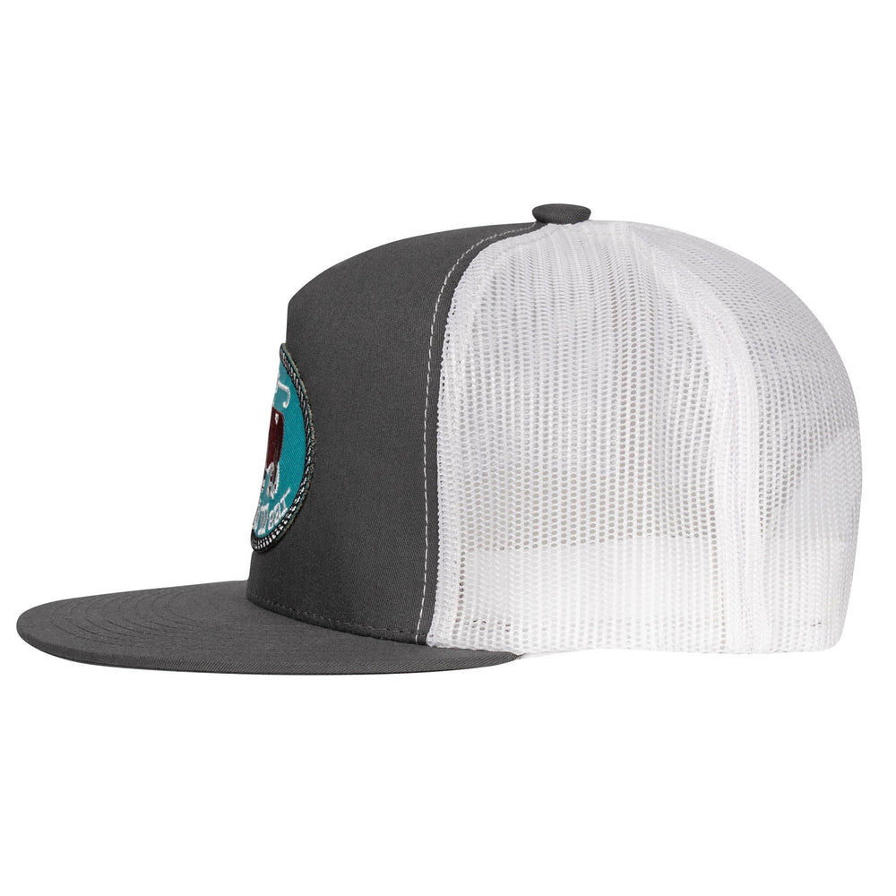 
                  
                    Lazy J Ranch Charcoal Grey & White Original Buckle Classic Five Panel Trucker Hat-Lazy J Ranch Wear
                  
                