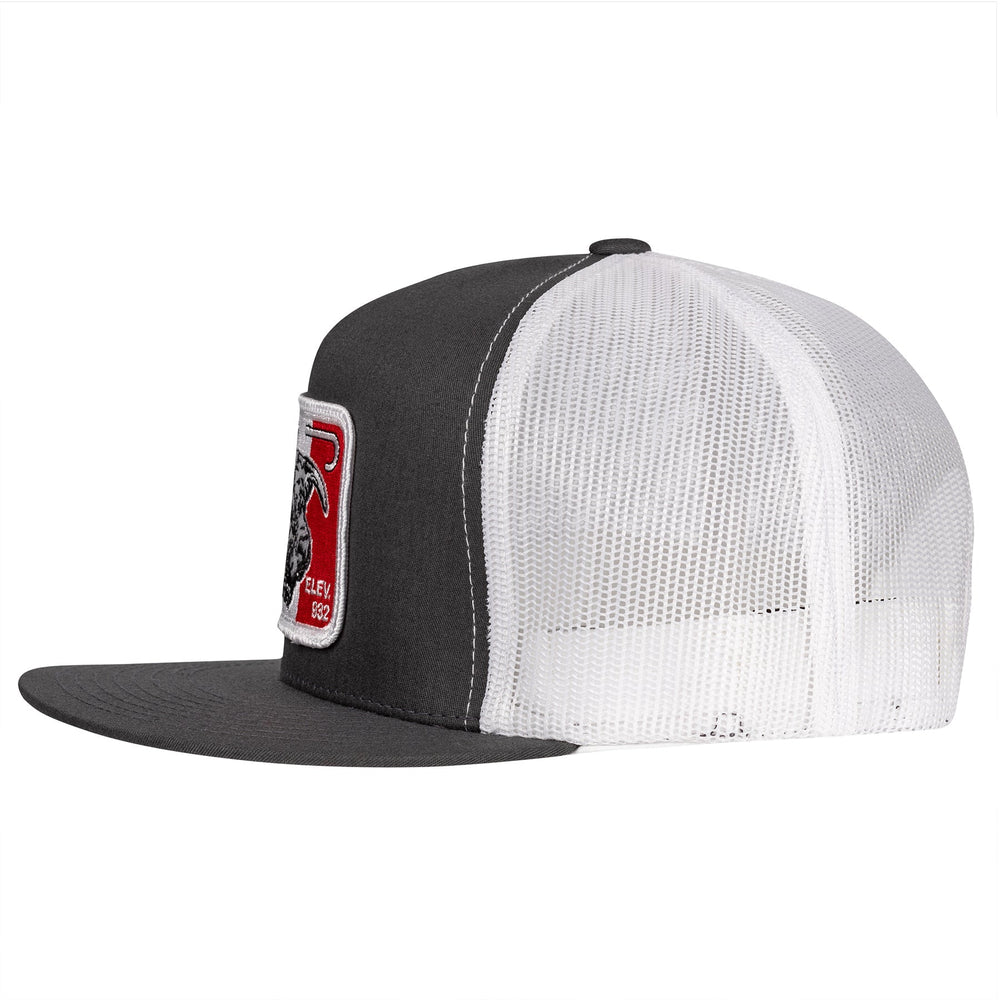 
                  
                    Lazy J Ranch Charcoal Grey & White Mexico Elevation Classic Five Panel Trucker Hat-Lazy J Ranch Wear
                  
                