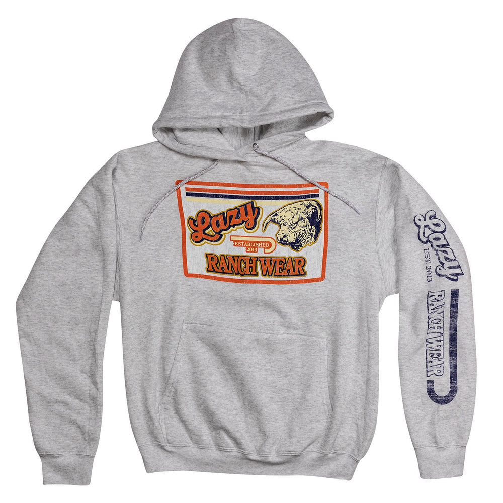 Lazy J Ranch Retro Ranchwear Hoodie - Ash Grey