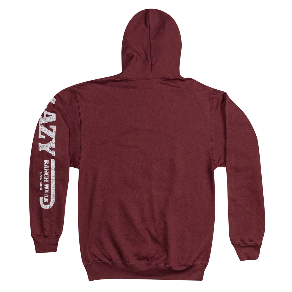 
                      
                        Lazy J Ranch Sunset Retro Pullover Hoodie - Maroon
                      
                    