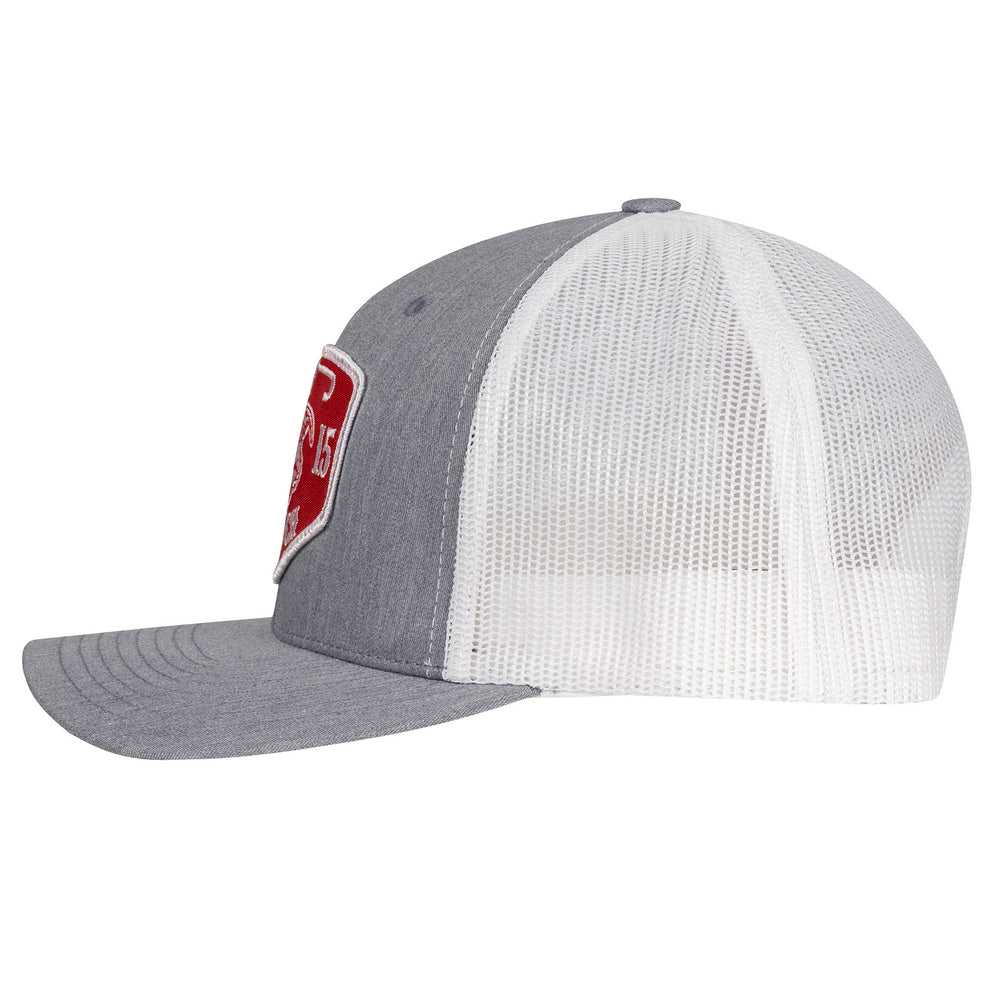 
                      
                        Lazy J Ranch Heather & White Red Ranch Mid Profile Trucker Hat
                      
                    