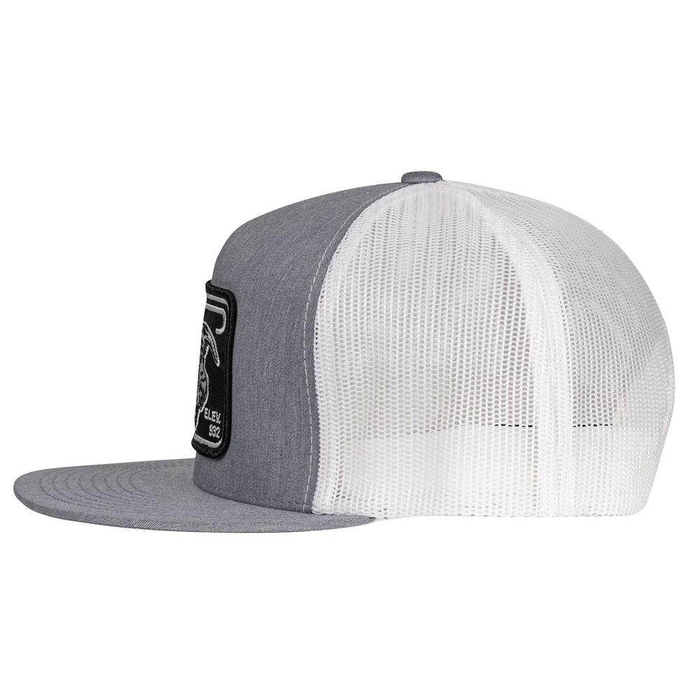 
                  
                    Lazy J Ranch Heather Grey & White Black Elevation Classic Five Panel Trucker Hat-Lazy J Ranch Wear
                  
                