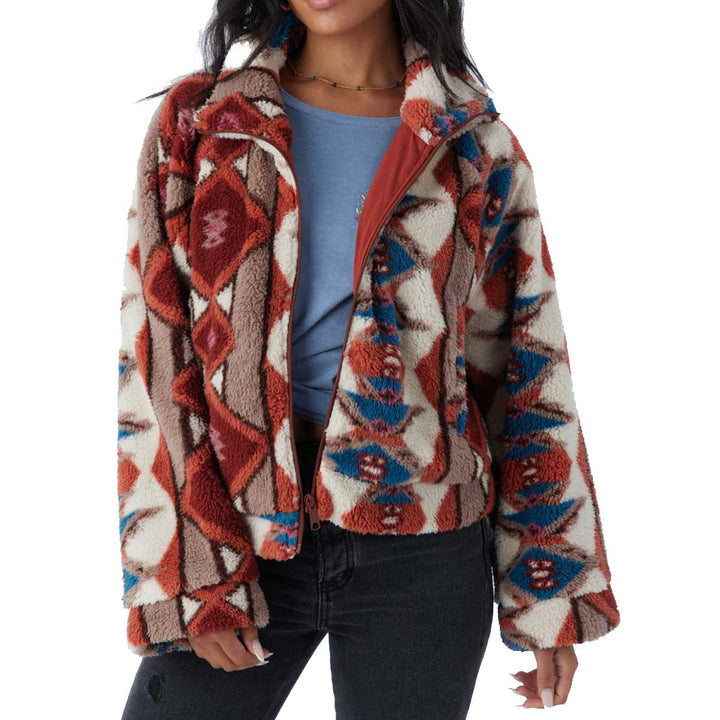 O'Neill Women's Rori High Pile Fleece Cropped Jacket - Multi