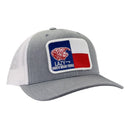 Lazy J Ranch Heather Grey & White Mid Profile Trucker Hat - Multiple Patches-HTHWHT1-TXELV