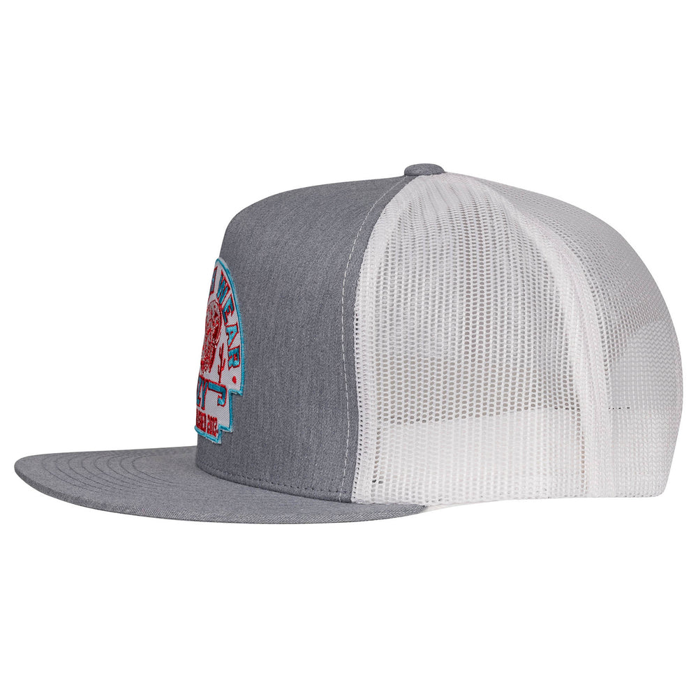 
                      
                        Lazy J Ranch Heather Grey & White Turquoise Arrowhead Classic Five Panel Trucker Hat-High Profile-HTHWHT4ARR
                      
                    