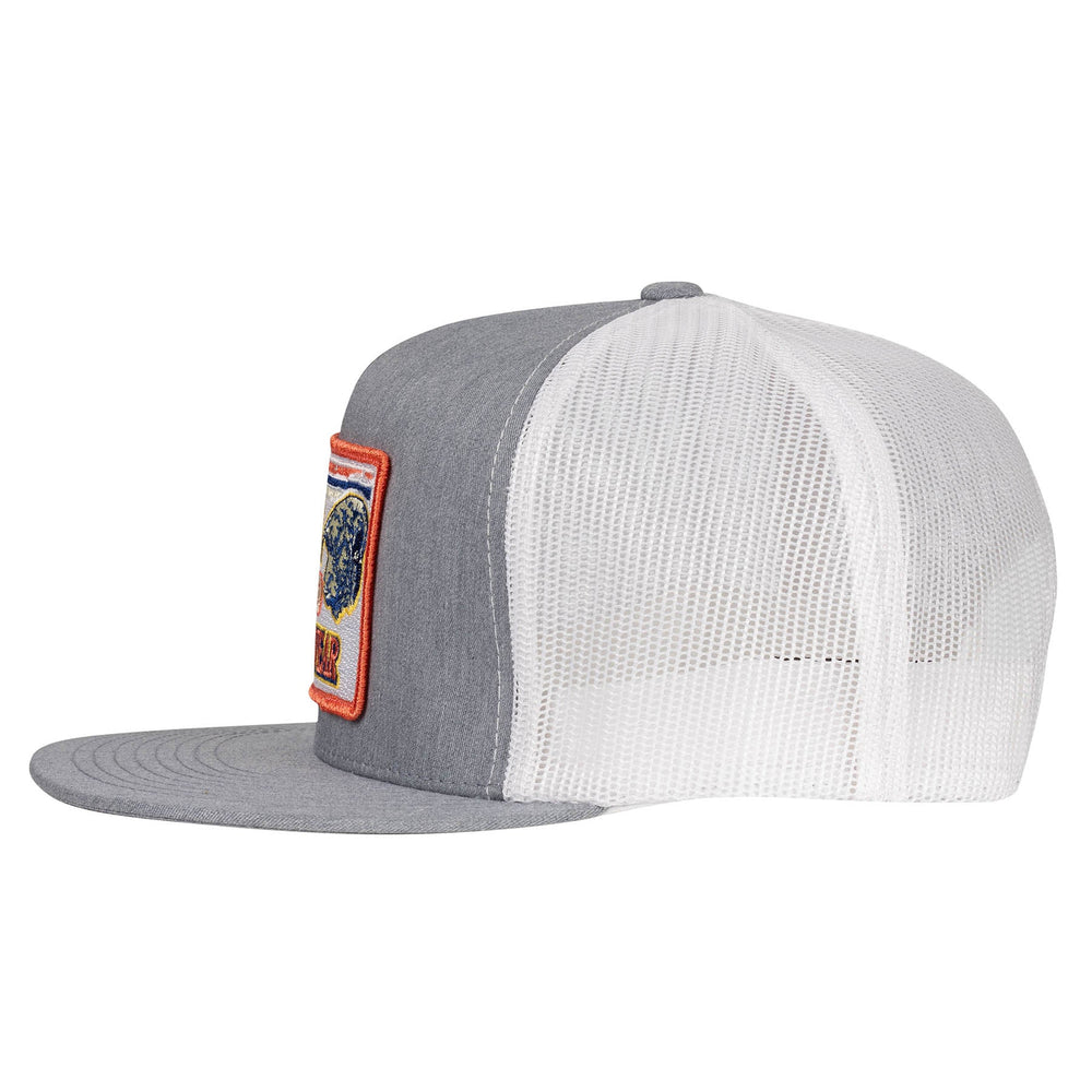 
                  
                    Lazy J Ranch Heather Grey & White Retro Hereford Classic Five Panel Trucker Hat-Lazy J Ranch Wear
                  
                