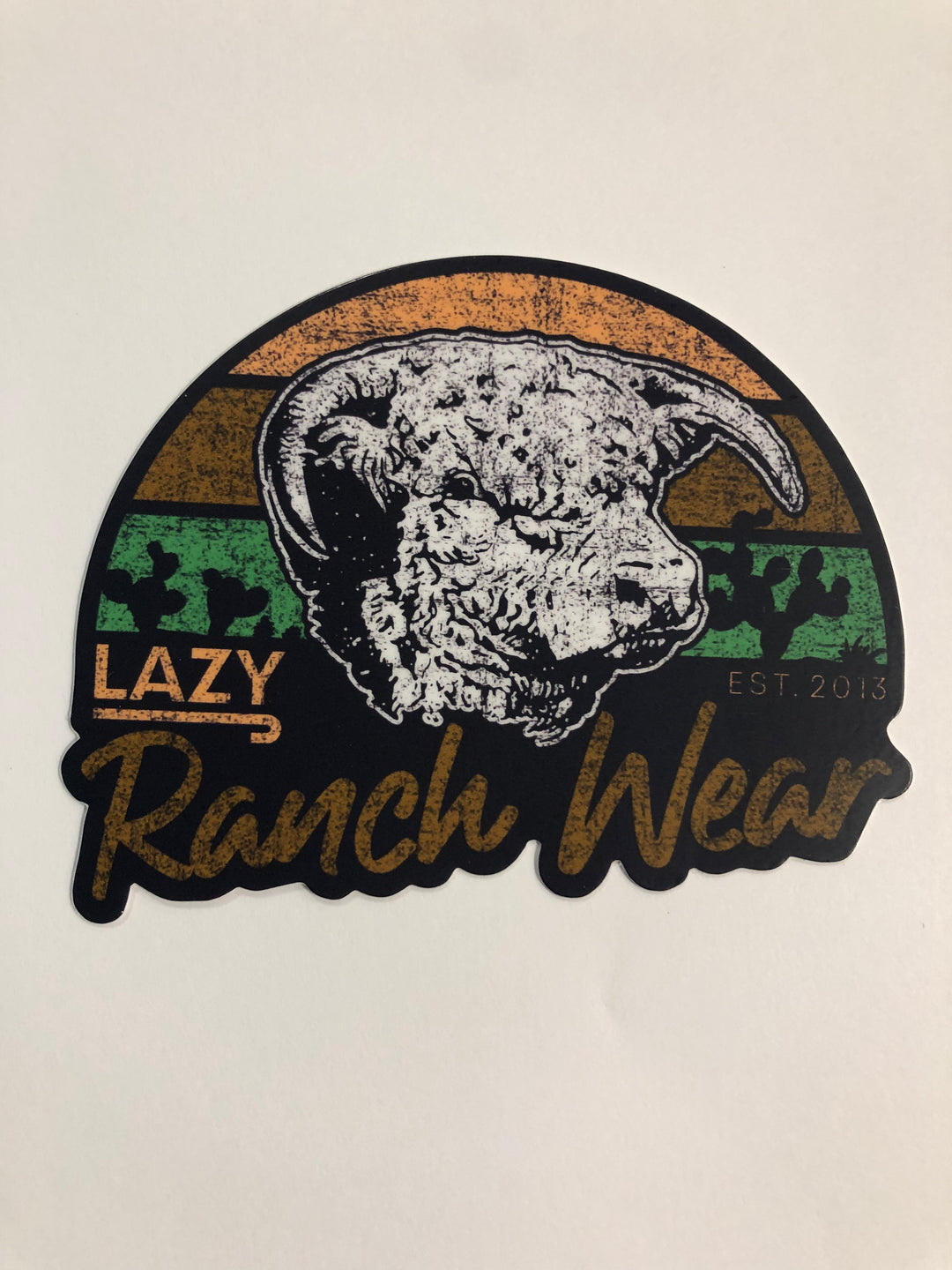 Lazy J Ranch Wear Prickly Pear Cactus Hereford Sticker