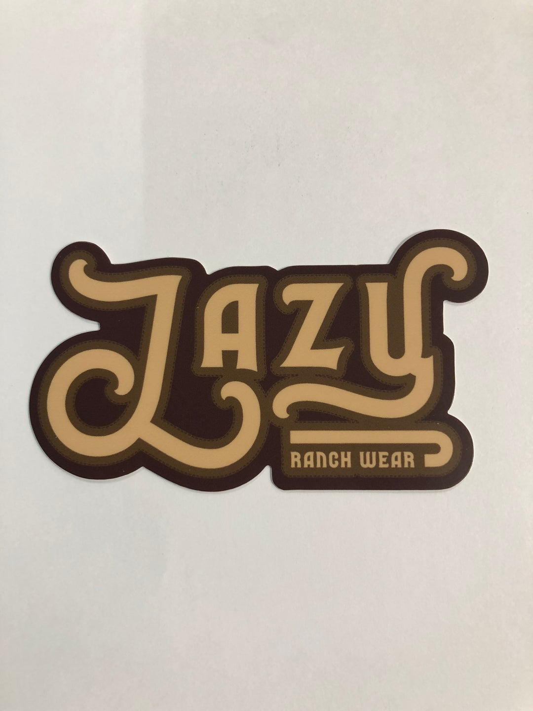 Lazy J Ranch Wear Lazy Scroll Sticker