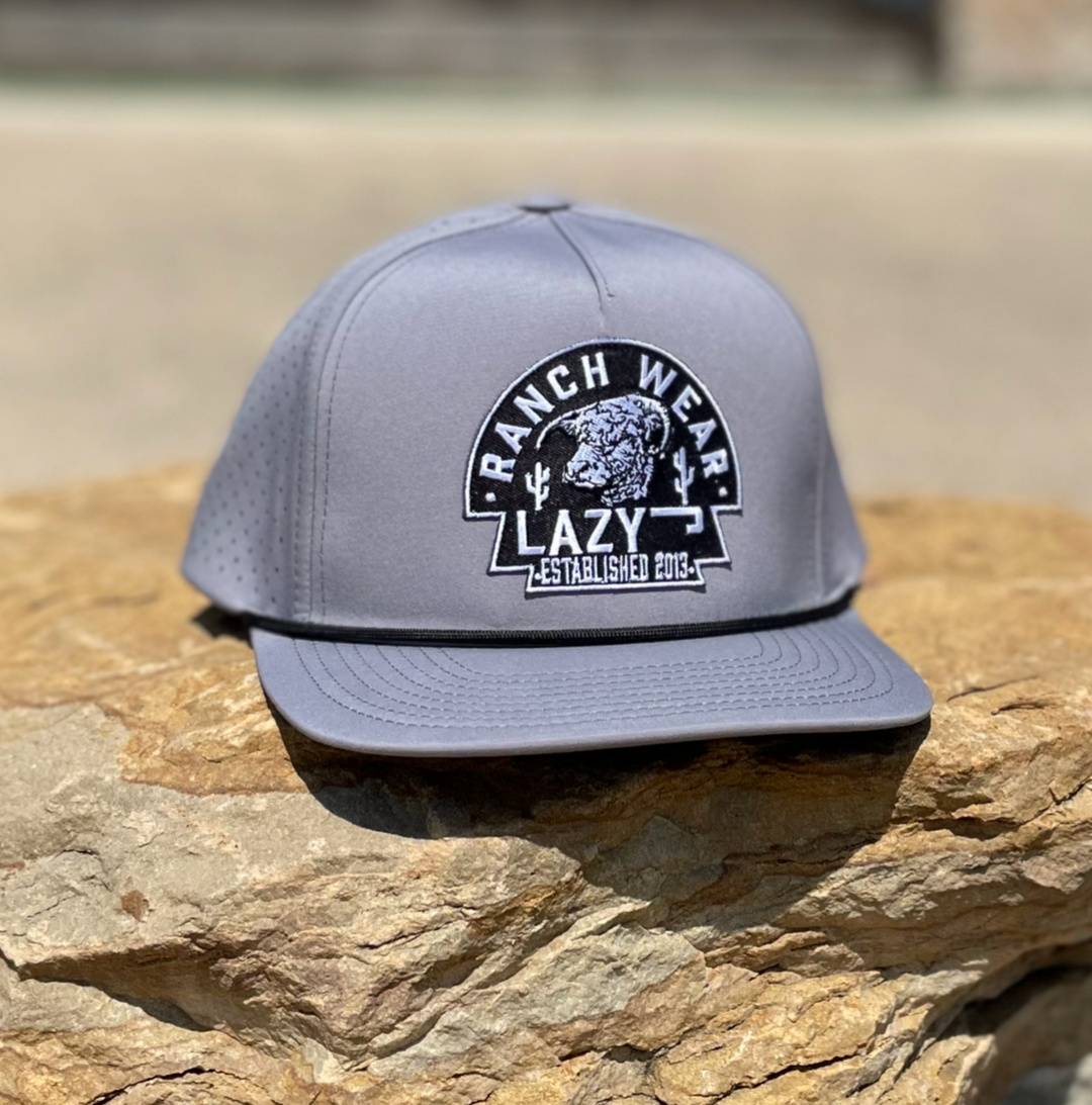 Lazy J Ranch Wear Hydro Graphite Arrowhead Patch Cap-Performance