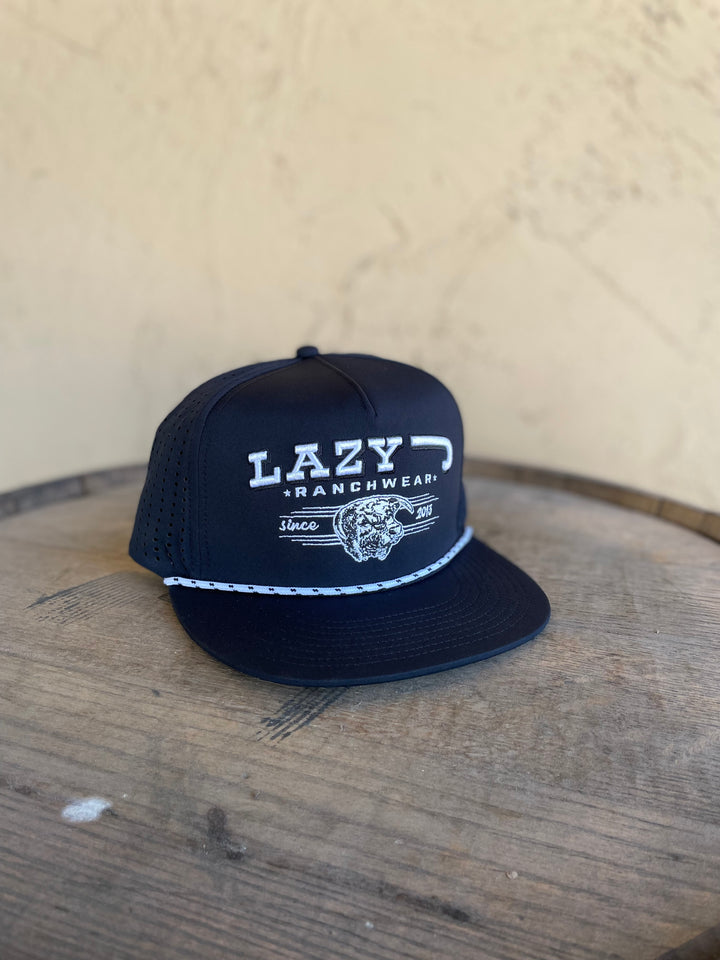 Lazy J Ranch Wear Black & Black 4" Performance Cap