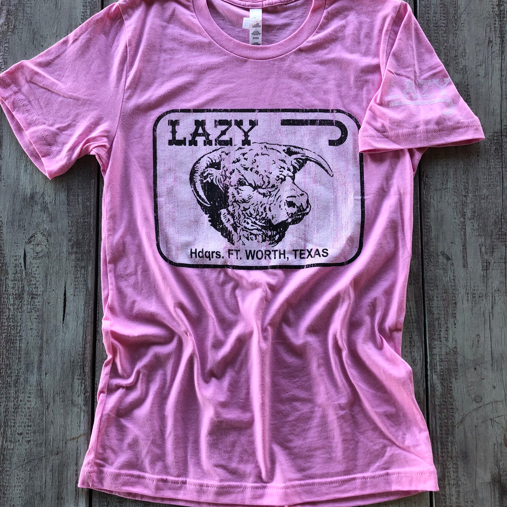 
                  
                    Lazy J Ranch Fort Worth Short Sleeve Pink T-Shirt-
                  
                