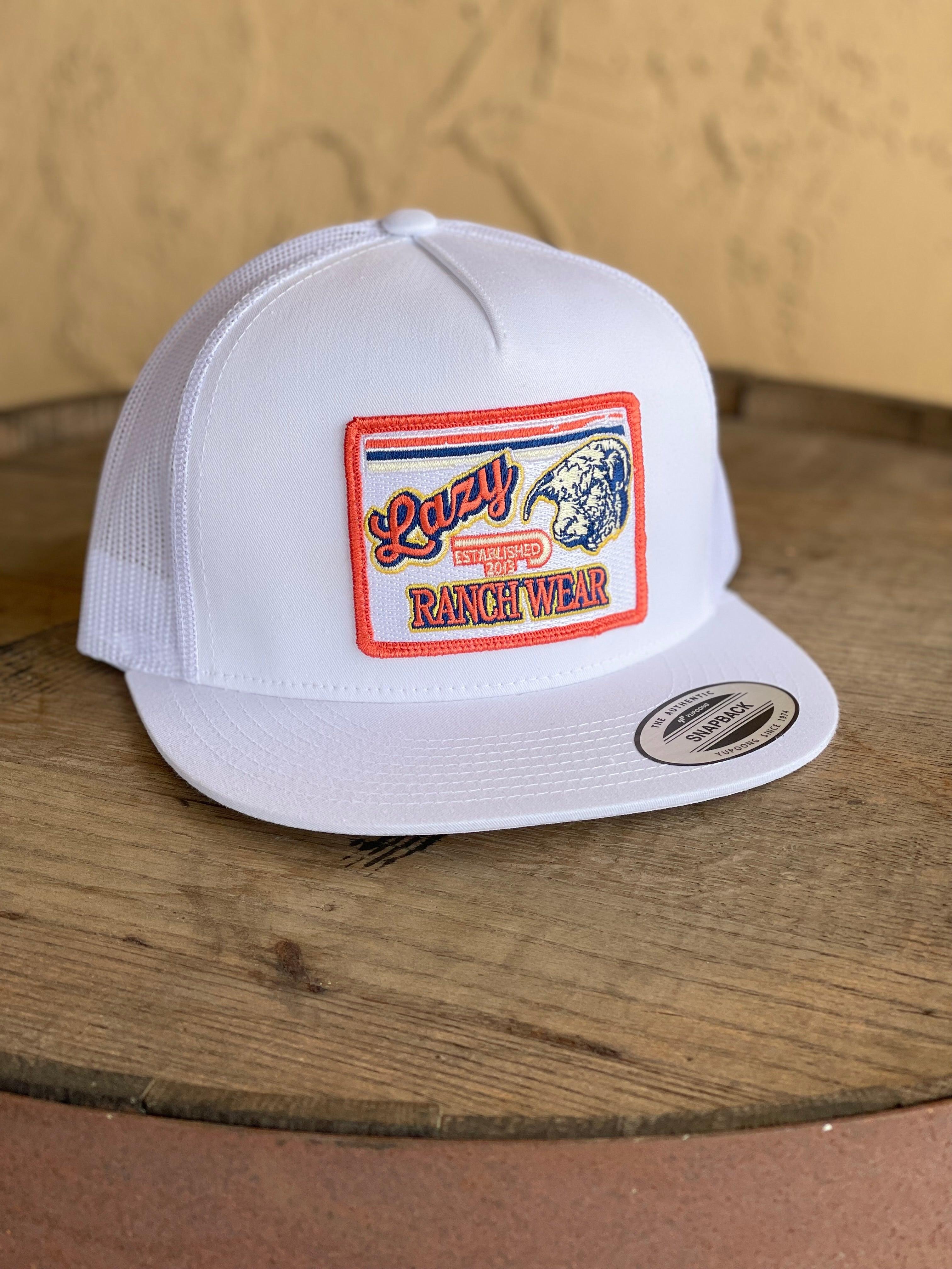 Lazy J Ranch Black & White Sunrise Bull Classic Five Panel Trucker Hat