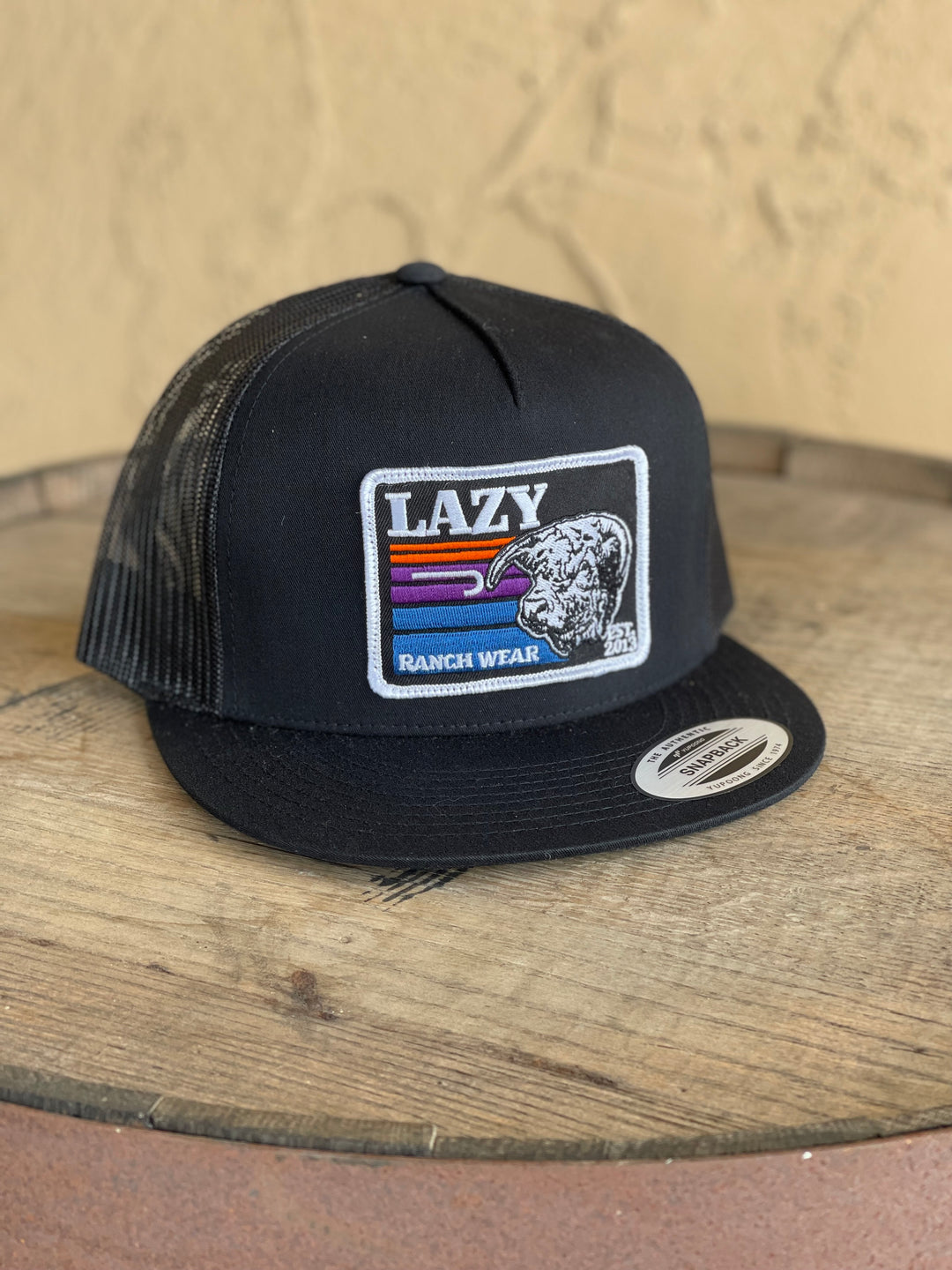Lazy J Ranch Wear Black & Black 4" Sunset Bull Cap