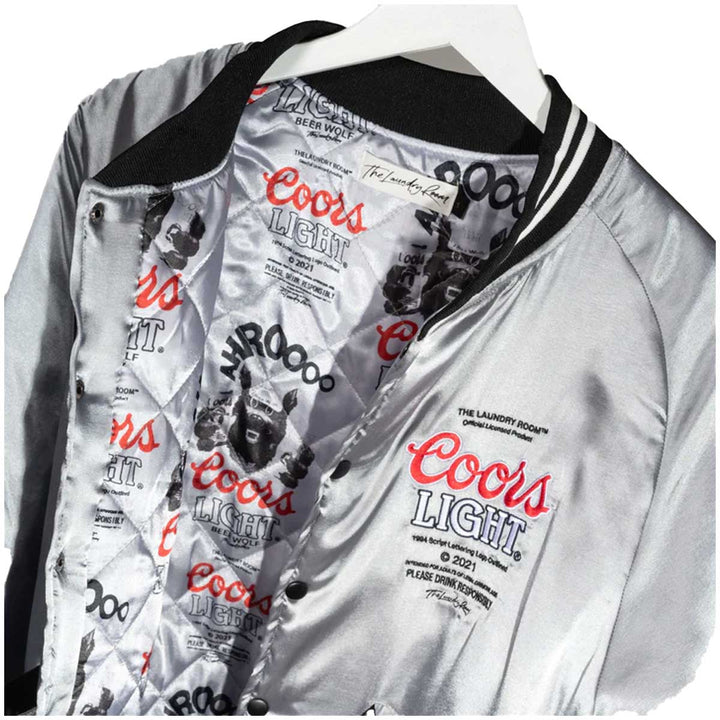 The Laundry Room Women's Coors Light Official TM Varsity Jacket - Silver